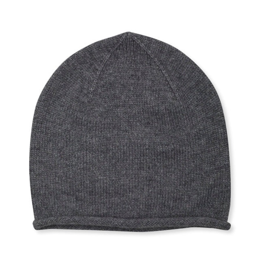 New Somerville Scarves Cashmere Beanie Grey