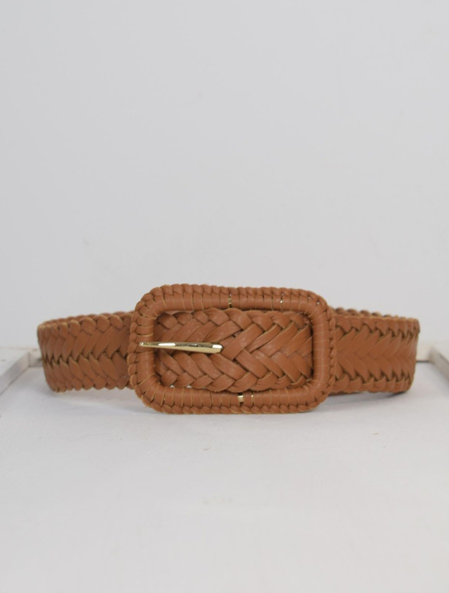 Best Abro Tilly Plaited Belt Cinnamon