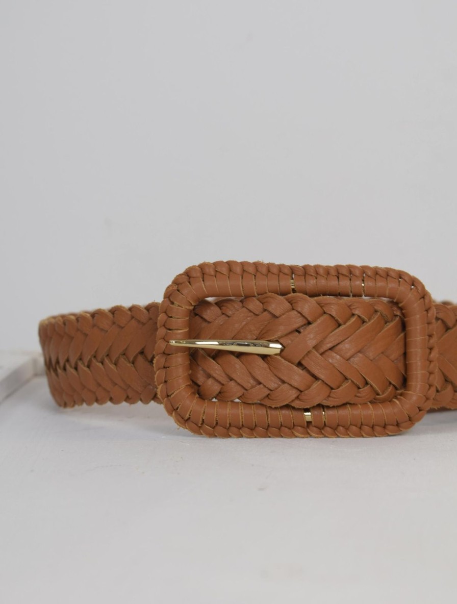 Best Abro Tilly Plaited Belt Cinnamon