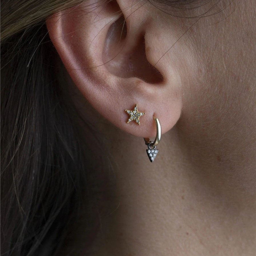 Wholesale Kirstie Le Marque Diamond & Yellow Gold Star Studs