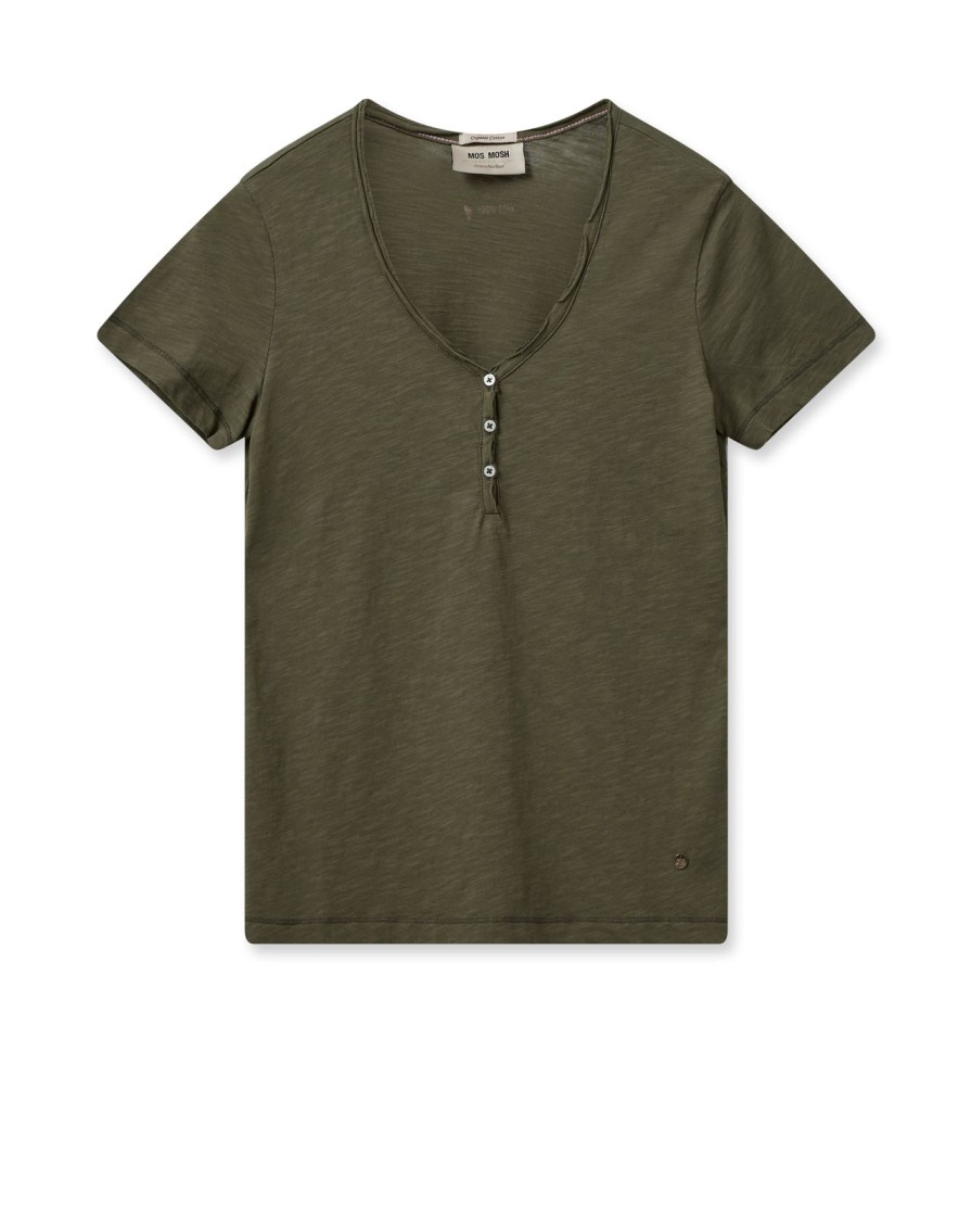 Clearance Mos Mosh Mmastin Basic Tee Burnt Olive