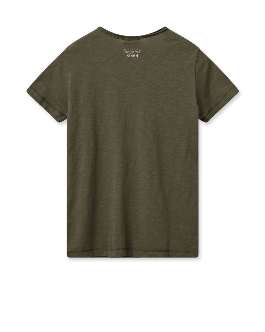 Clearance Mos Mosh Mmastin Basic Tee Burnt Olive