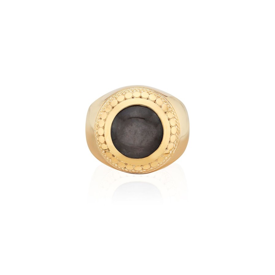 Best Anna Beck Large Grey Sapphire Signet Ring