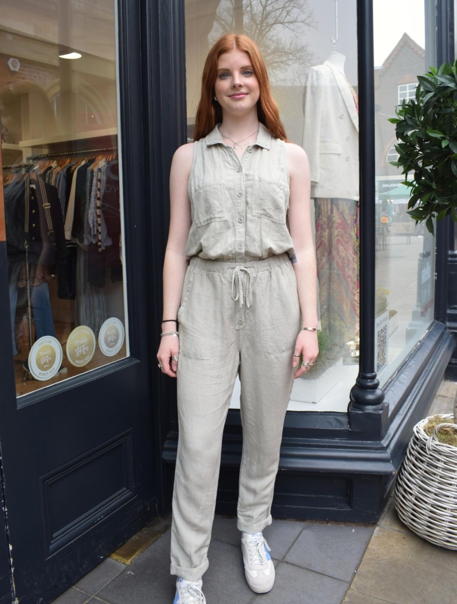 Hot bella dahl Sunday Pocket Jumpsuit Soft Army