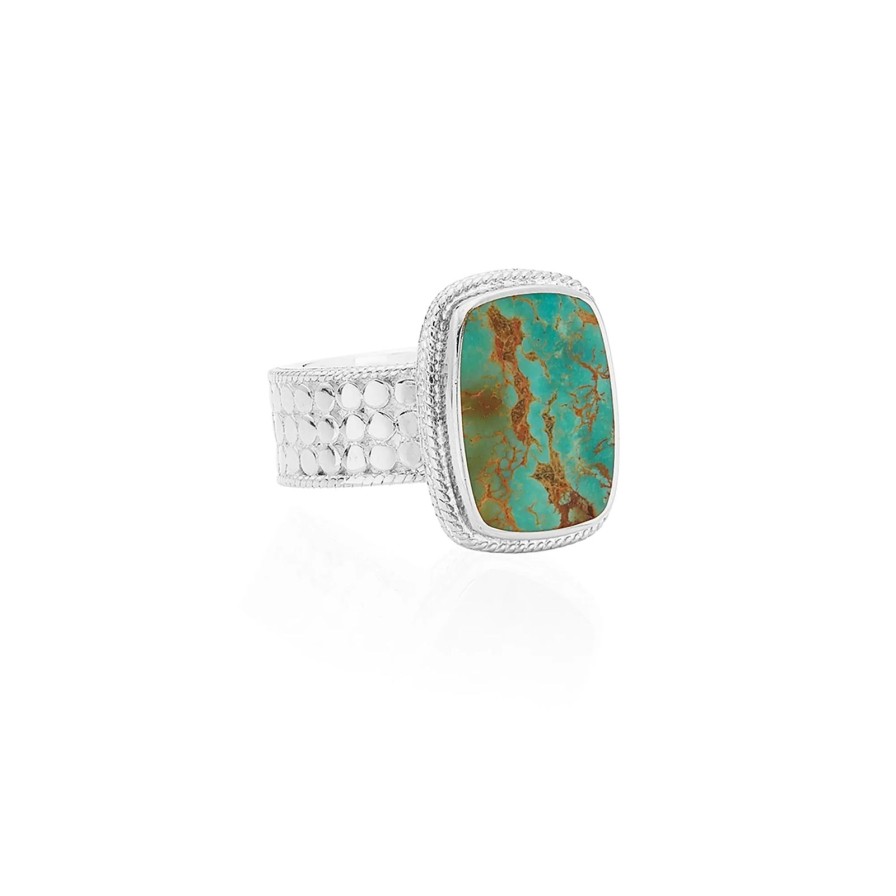 Best Anna Beck Turquoise Cushion Ring Silver