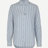 New Samsoe Samsoe Samadisoni Shirt Blue White Stripe