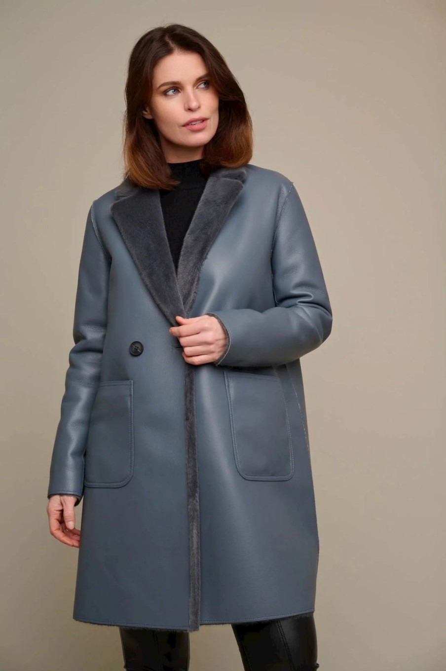 Online Rino & Pelle Ivon Reversible Coat Night