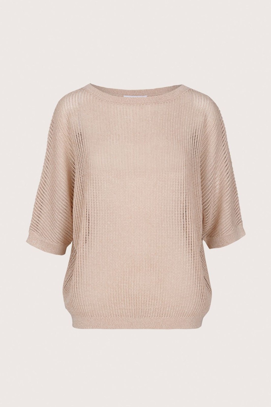 Online Not Shy Loba Pointelle Jumper Ecru/Safari