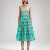 Wholesale self-portrait Aqua Azaelea Lace Midi Dress