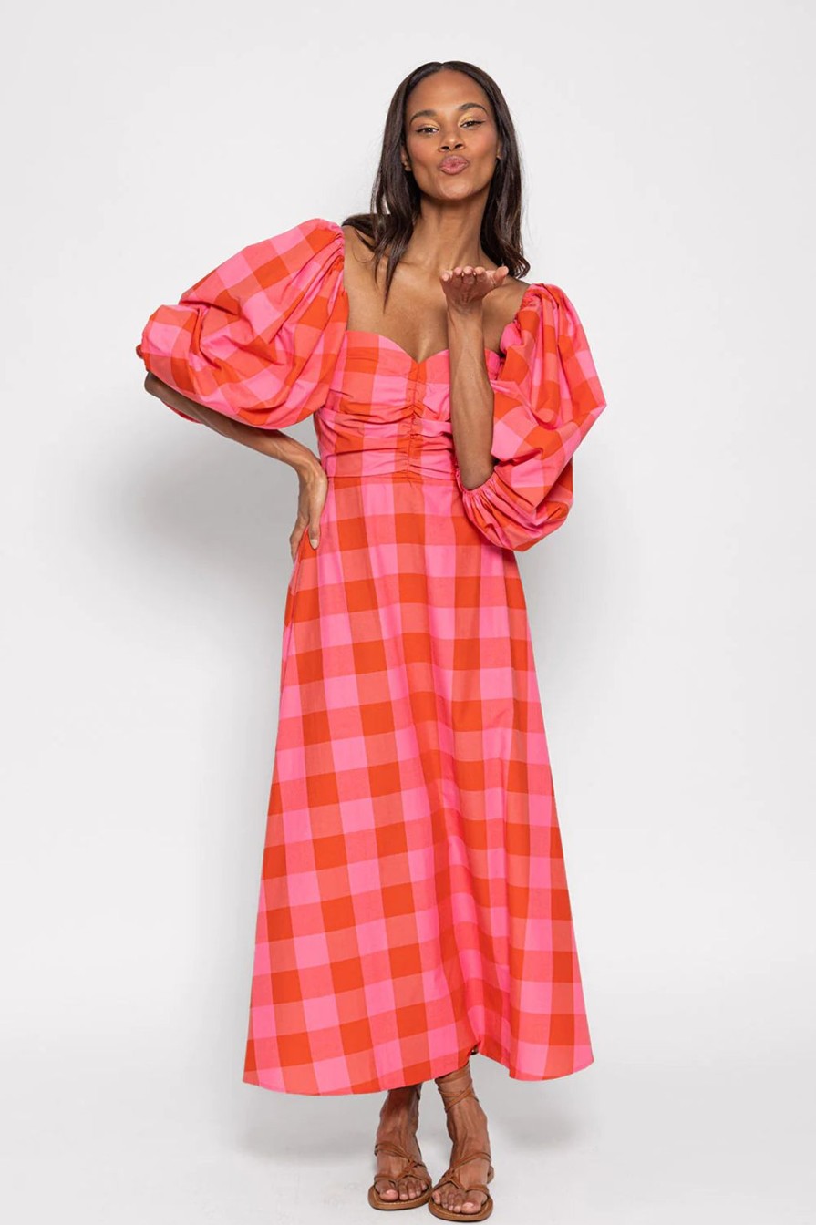 Hot Sundress Rosine Gingham Red/Pink Dress