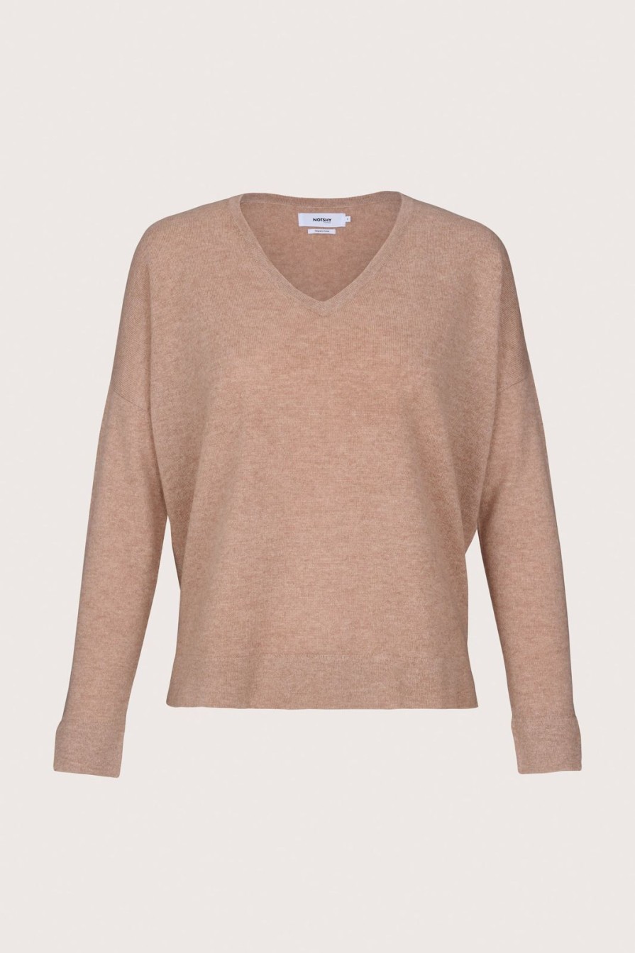 New Not Shy Dalia V-Neck Jumper Safari