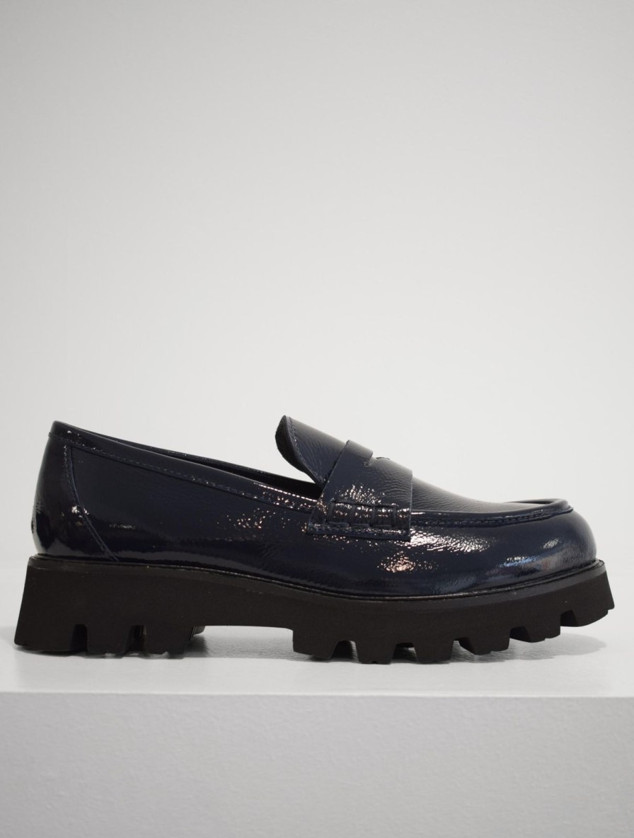 Online Donna Lei Finish Loafer Navy Patent