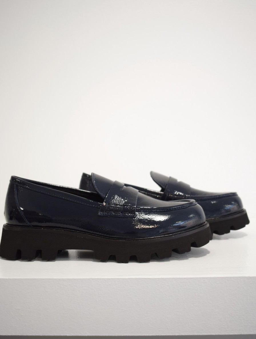 Online Donna Lei Finish Loafer Navy Patent