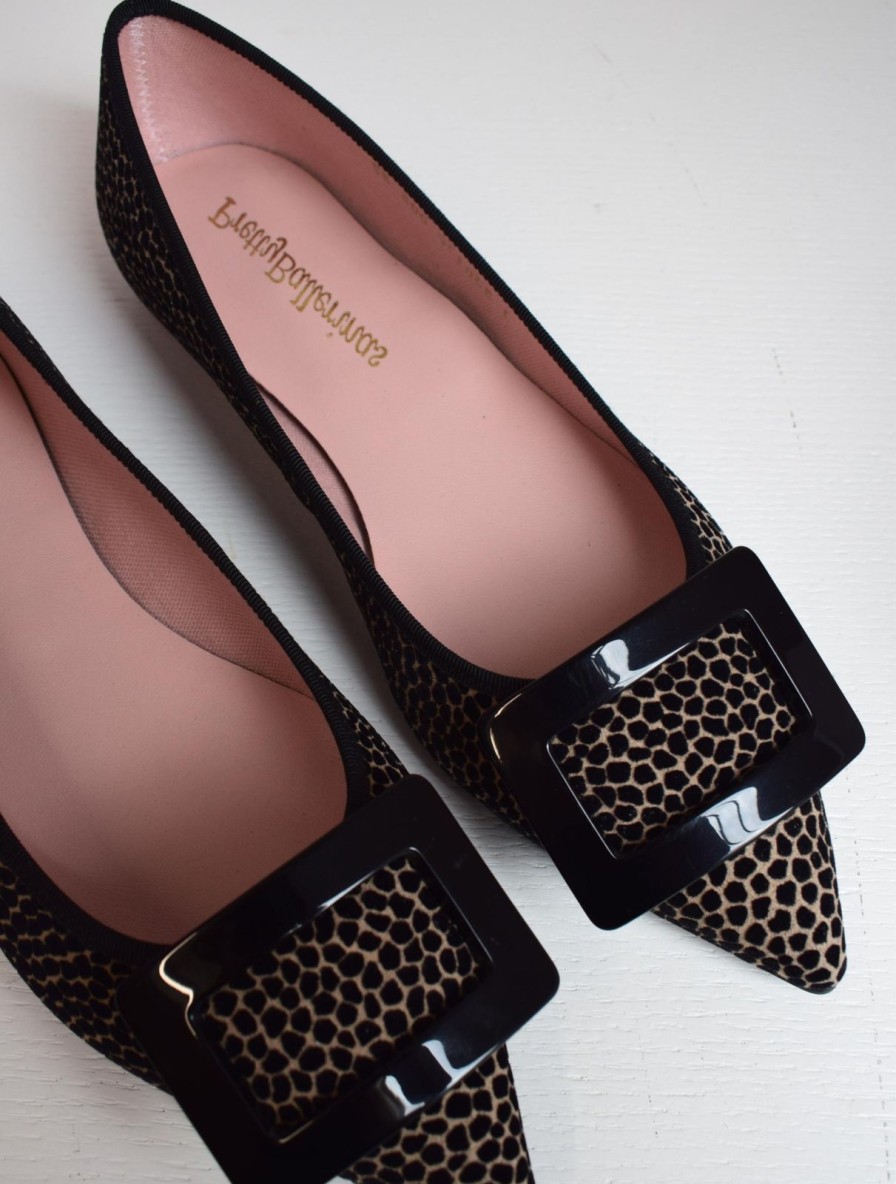 Clearance Pretty Ballerinas Ella Cheetah Black/Taupe