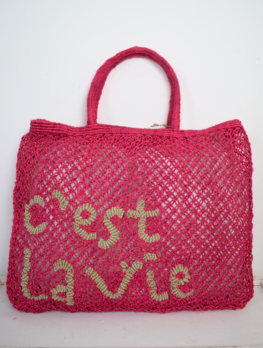 Hot the Jacksons C'Est La Vie Bag Hot Pink/Natural Large