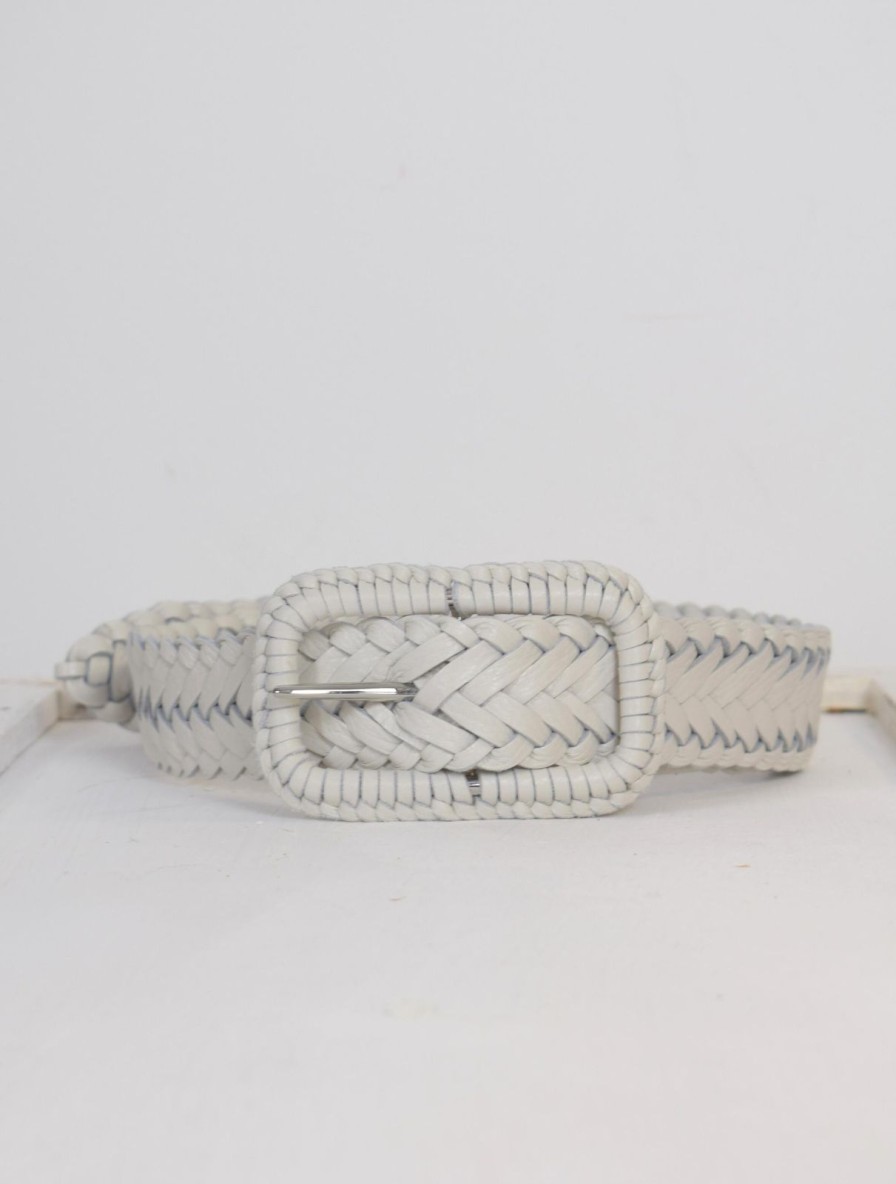 Best Abro Tilly Plaited Belt Ivory