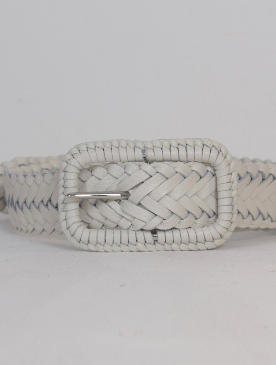 Best Abro Tilly Plaited Belt Ivory