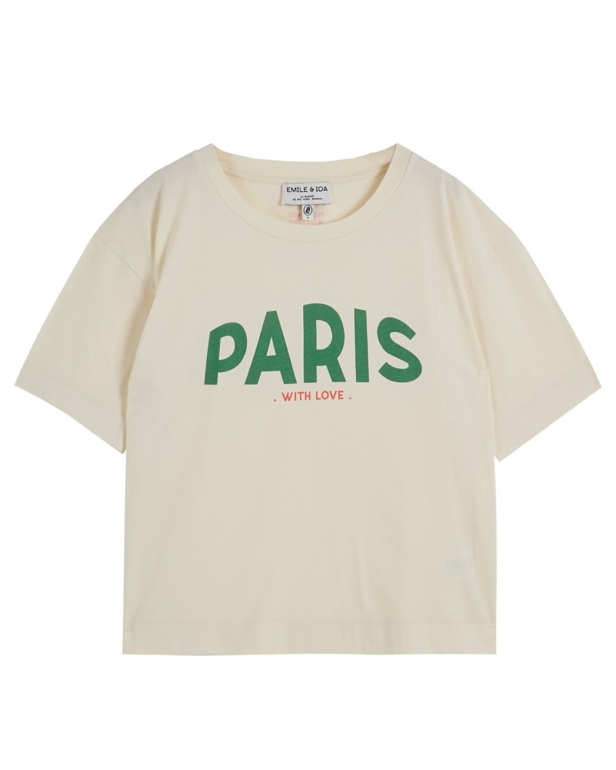 Best Emile & Ida Zaris T-Shirt Paris Ecru/Bean