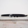 New Abro Narrow Belt Leather Black/Nickel