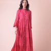 Hot Handprint Dream Apparel Cadilac Dress Kajri Pink Red