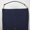 Hot Abro Kaia Hobo Raffia Bag Navy