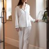 Online BREATHE Organic Cotton Pyjamas White