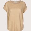 New Not Shy Tess Linen T-Shirt Beige/Gold