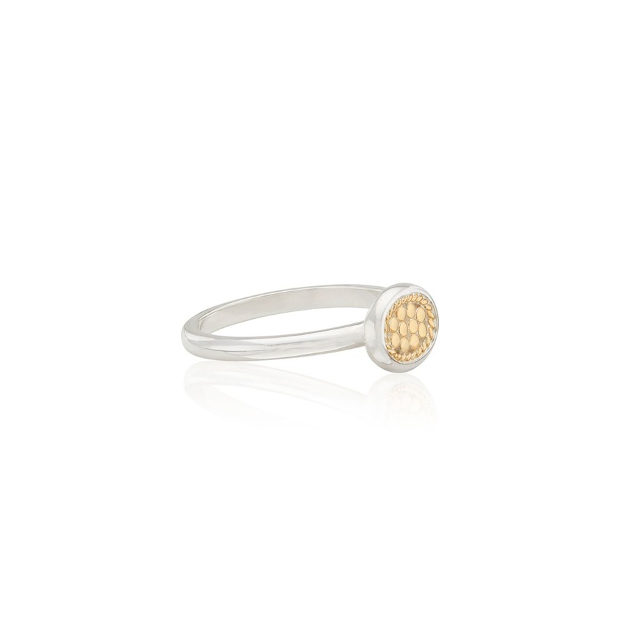 New Anna Beck Oval Stacking Ring Gold/Silver