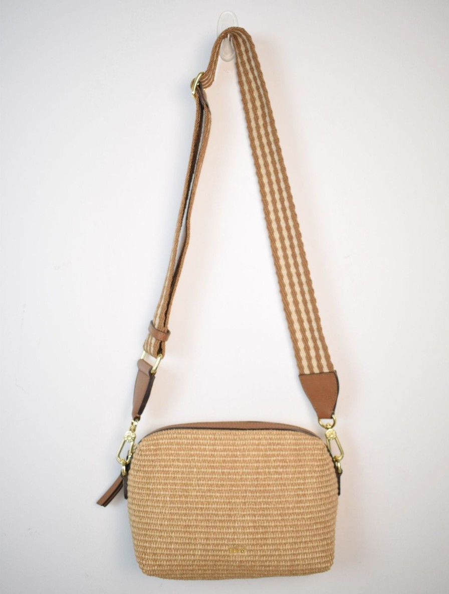 Online Abro Kaia Shoulder Bag Raffia Natural