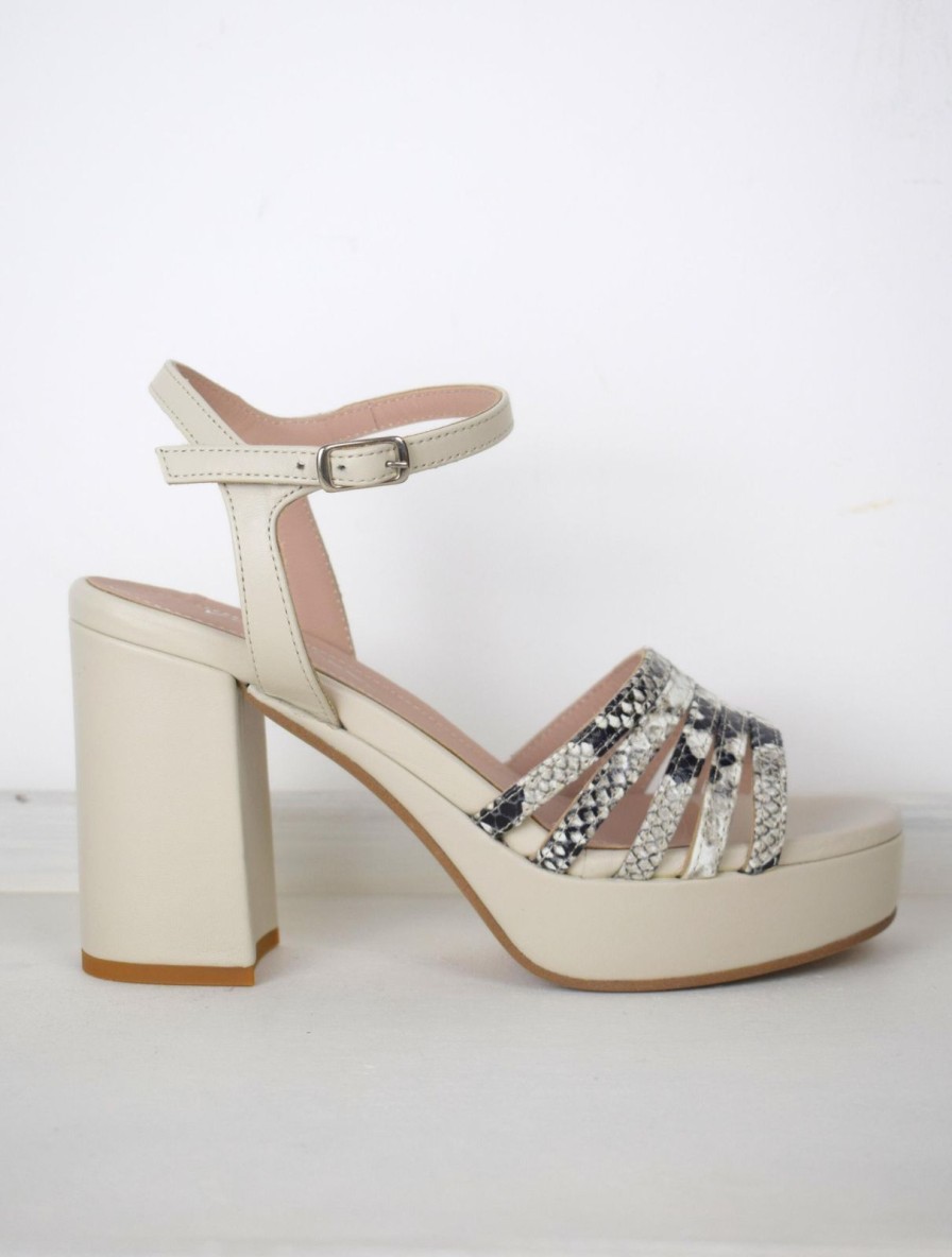 New Donna Lei Taipan Sandal White Shadow