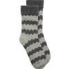 New Somerville Scarves Slipper Socks Zigzag Light Grey/Dark Grey