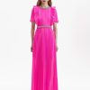 Clearance self-portrait Pink Chiffon Diamante Maxi Dress