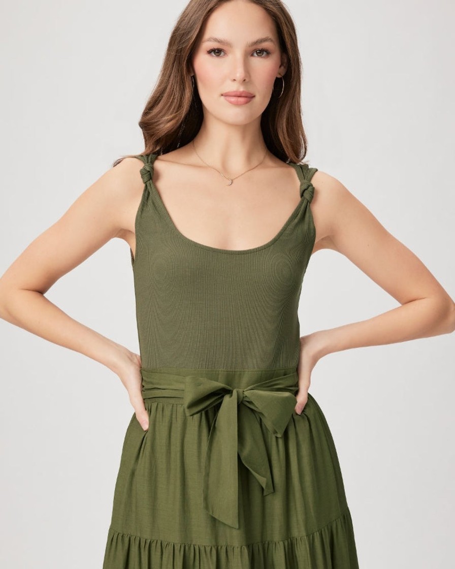 Clearance Paige Samosa Dress Dark Brushed Olive