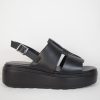 Wholesale Donna Lei Phuket Platform Sandal Black