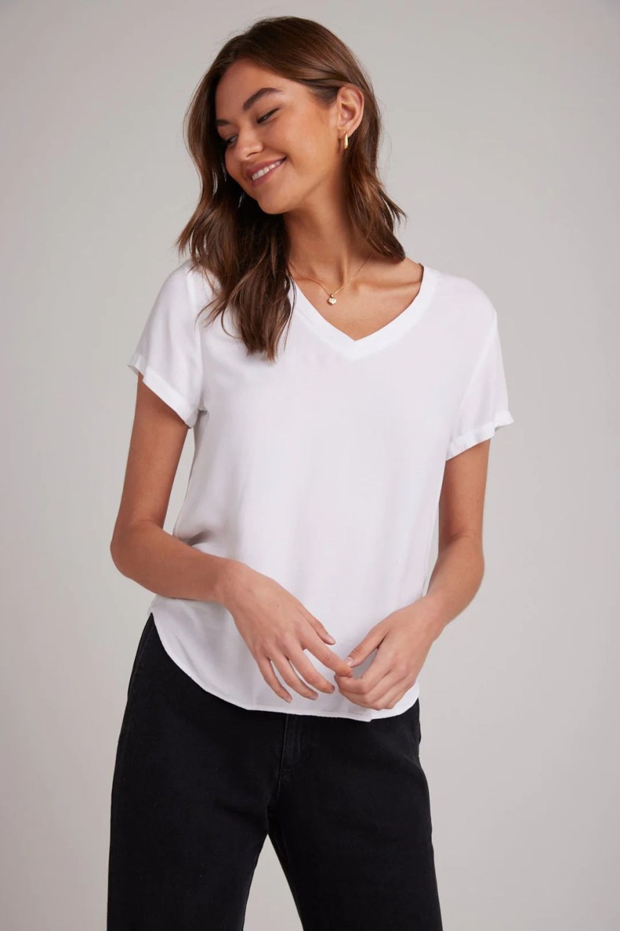 Wholesale bella dahl V-Neck Tee White