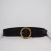 New Abro Mabel Wooden Buckle Belt Black