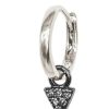 Best Kirstie Le Marque Tiny Diamond & Silver Charm Huggie Hoop