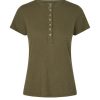 Hot Mos Mosh Mmrype Ss Placket Tee Olive Night