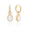 Best Anna Beck White Agate Oval Charm Earrings