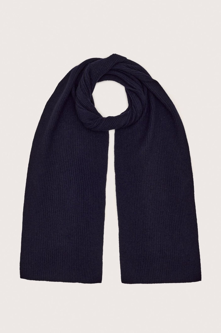 Clearance Sass & Edge Glenbarr Cashmere Scarf Navy