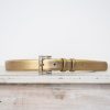 Clearance Abro Medium Belt Leather Shimmer Gold