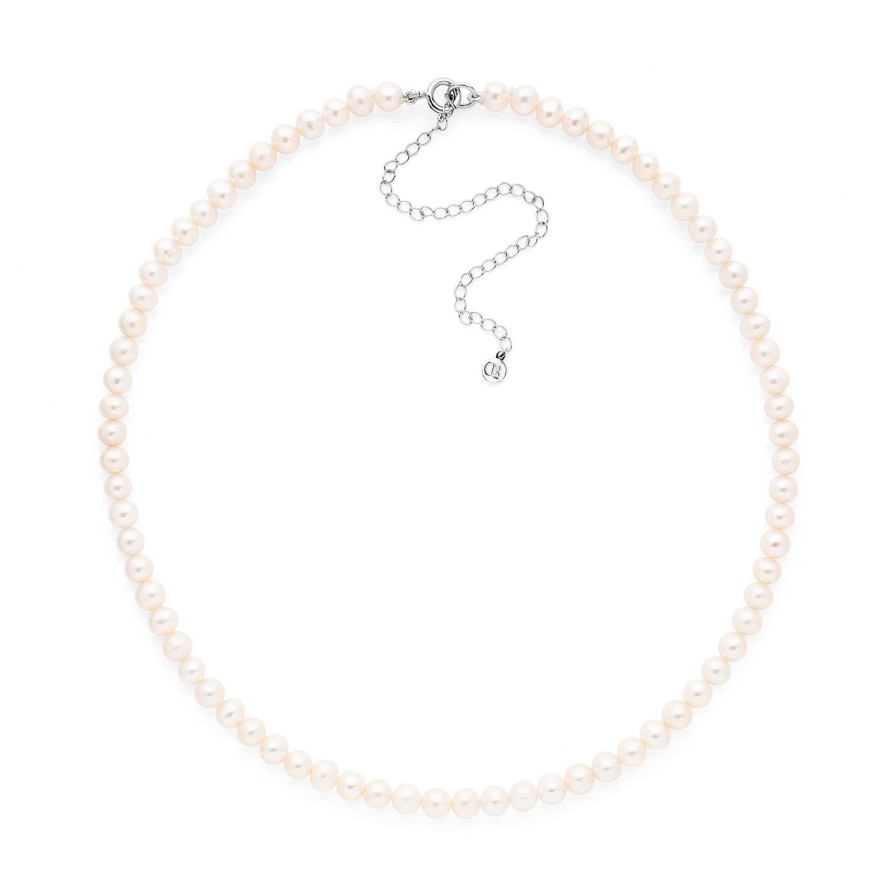 Hot Claudia Bradby Simple Button Pearl Necklace