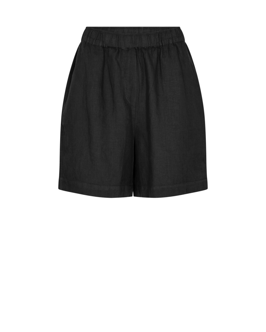 Online Mos Mosh Mmemmi Linen Shorts Black