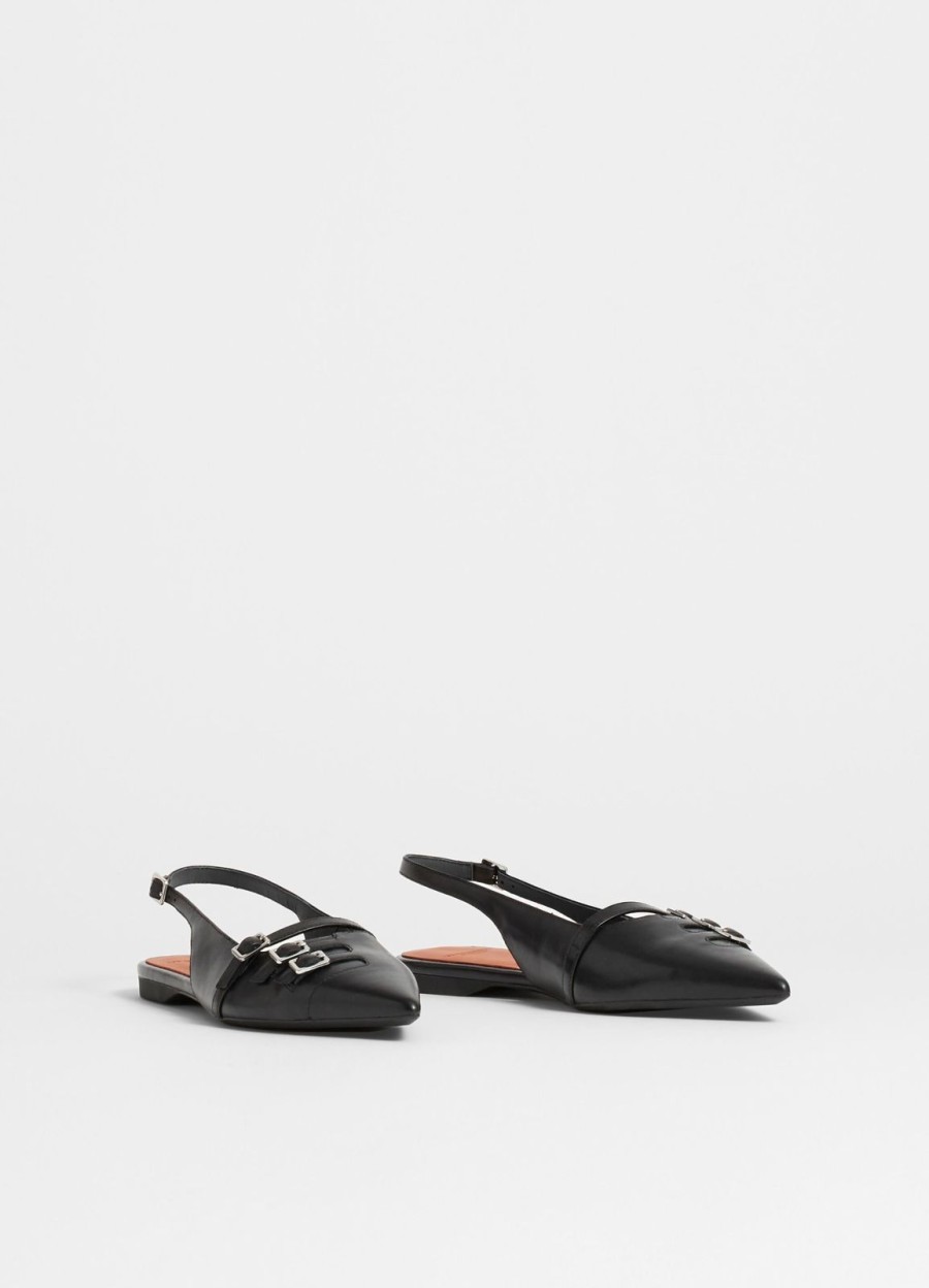 New Vagabond Hermine Black Slingbacks