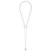 Clearance Claudia Bradby White Pearl Cirque Lariat Necklace Silver