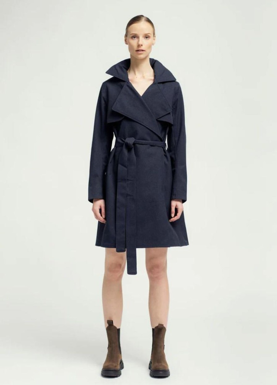 Hot BRGN Yr Coat Dark Navy