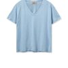 Online Mos Mosh Mmmain V-Ss Deco Tee Cashmere Blue