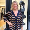 New Tabitha Webb Pj Top Chevron Navy/Gold