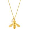 Wholesale Claudia Bradby Flying Bee Pendant Gold