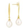 Clearance Claudia Bradby Coco Epee Pearl Drops Gold Plate